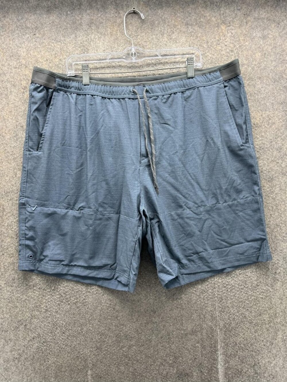 Columbia Swim Trunks Mens 2XL Blue Solid Mesh Lined Drawstring Stretch Shorts